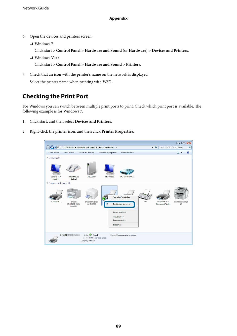 Checking the print port | Epson Expression Premium XP-635 Refurbished User Manual | Page 89 / 91