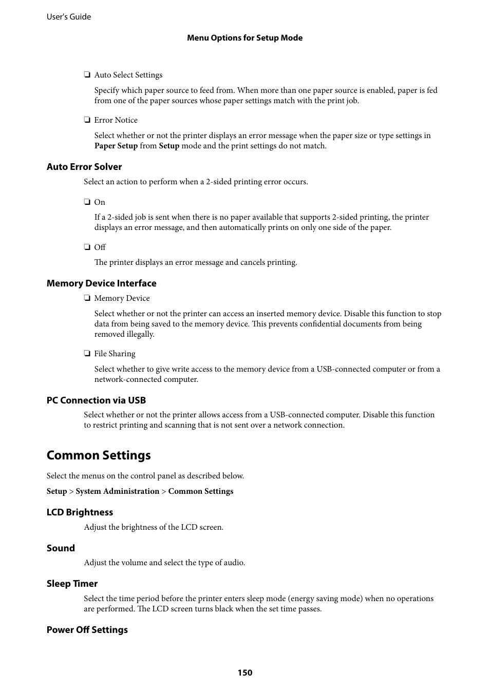 Common settings | Epson L1455 User Manual | Page 150 / 233