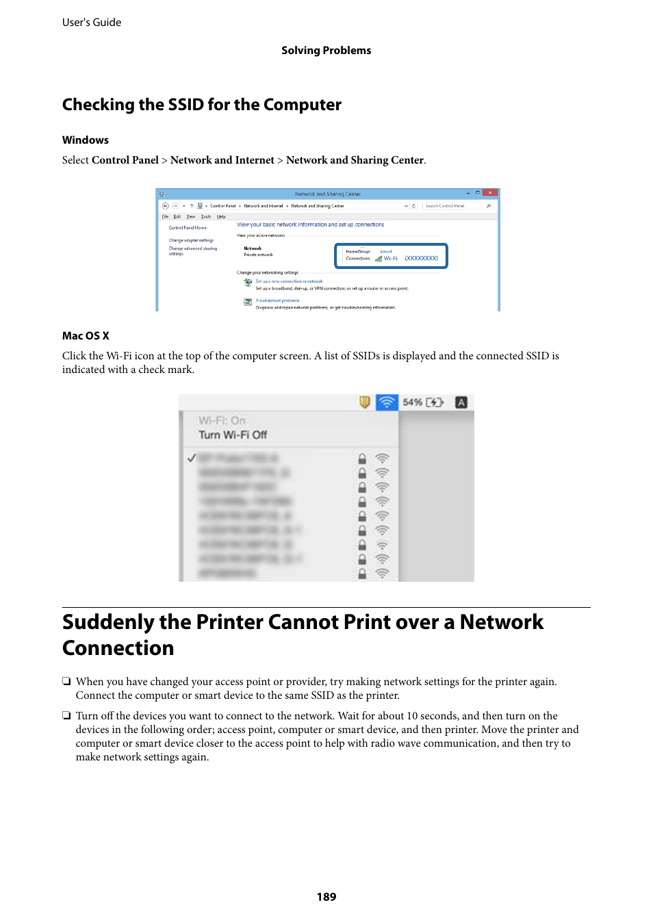 Checking the ssid for the computer | Epson L1455 User Manual | Page 189 / 233