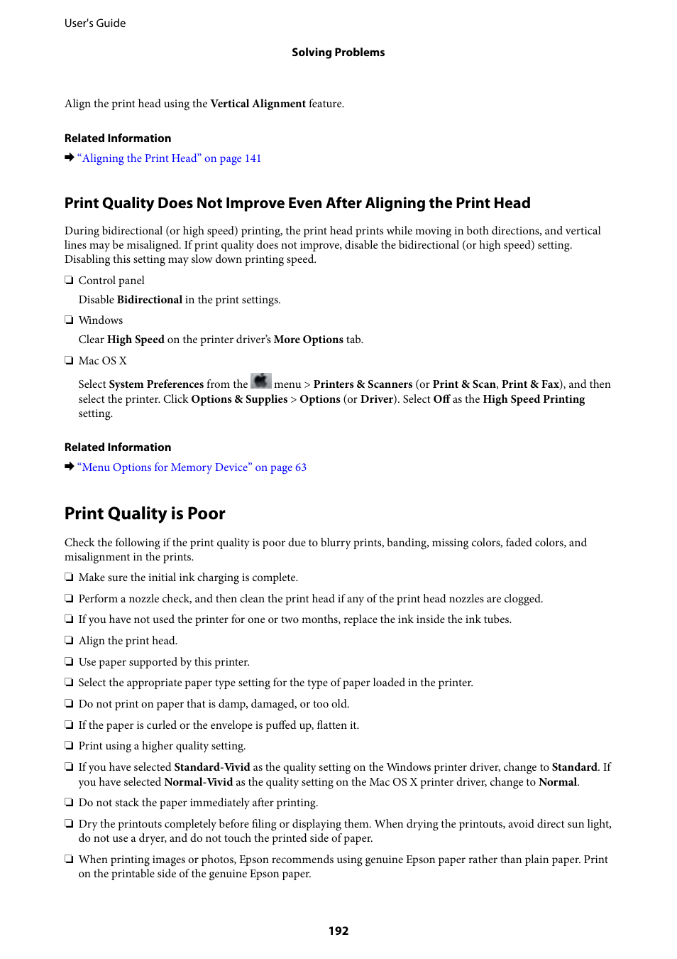 Print quality is poor | Epson L1455 User Manual | Page 192 / 233