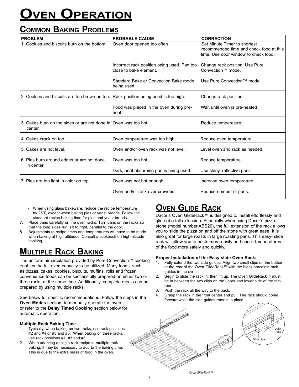 Peration | Dacor Wall Ovens User Manual | Page 9 / 20