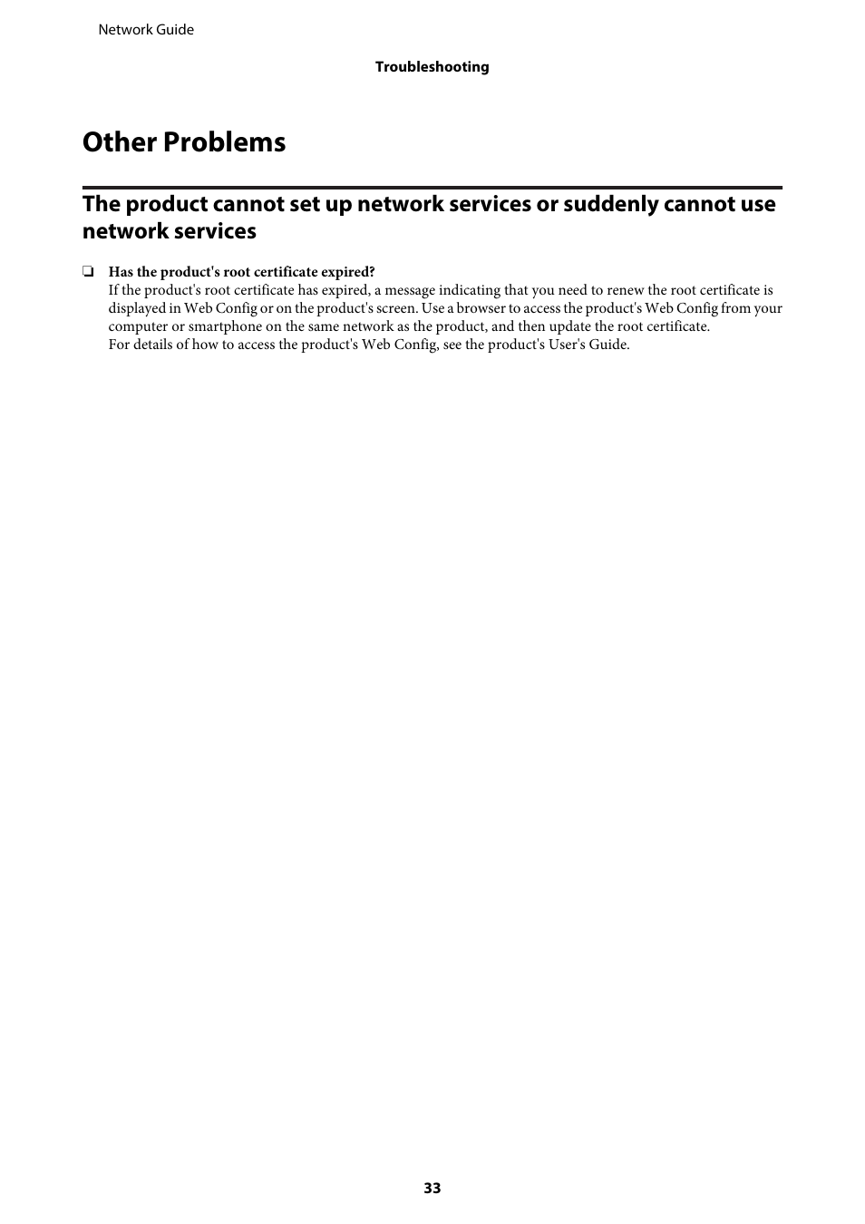 Other problems | Epson EcoTank ET-4550 User Manual | Page 33 / 35