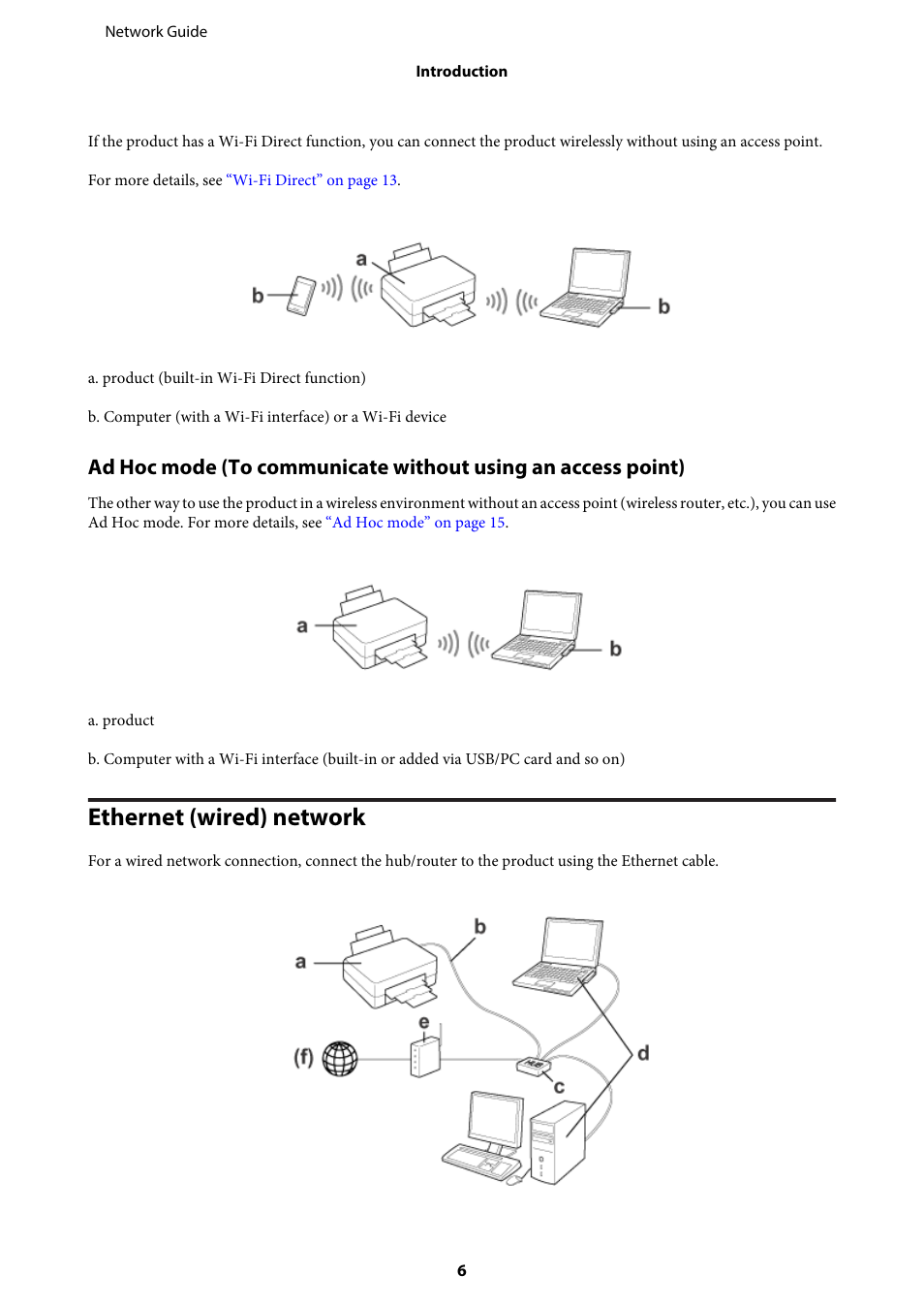 Ethernet (wired) network | Epson EcoTank ET-4550 User Manual | Page 6 / 35