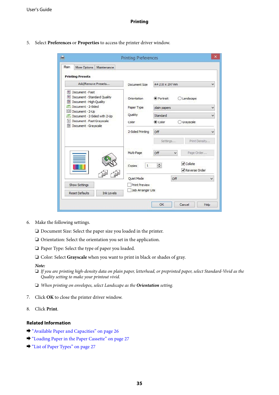 Epson EcoTank ET-4550 User Manual | Page 35 / 145