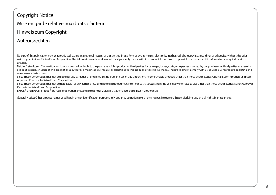 Epson Stylus Office TX510FN User Manual | Page 3 / 60