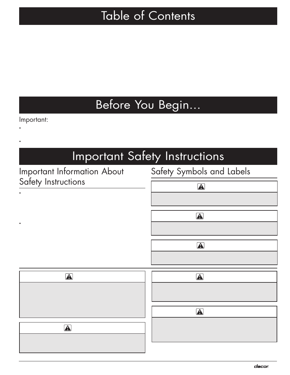 Dacor MO User Manual | Page 3 / 20