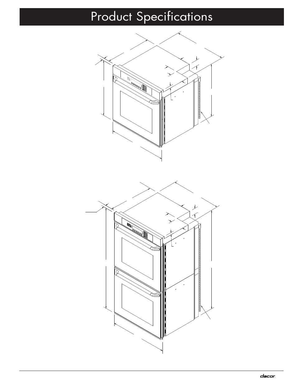 Product specifications | Dacor MO User Manual | Page 7 / 20