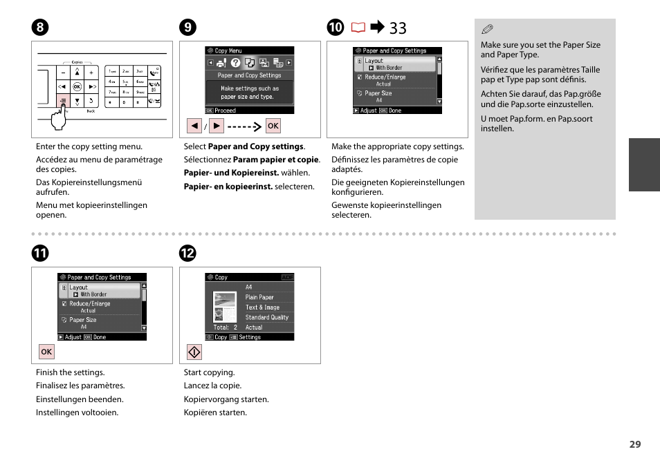 Ik l, Jr & 33 | Epson Stylus Office TX600FW User Manual | Page 29 / 96