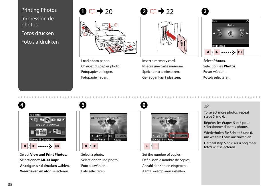 Ar & 20 b r & 22 c | Epson Stylus Office TX600FW User Manual | Page 38 / 96