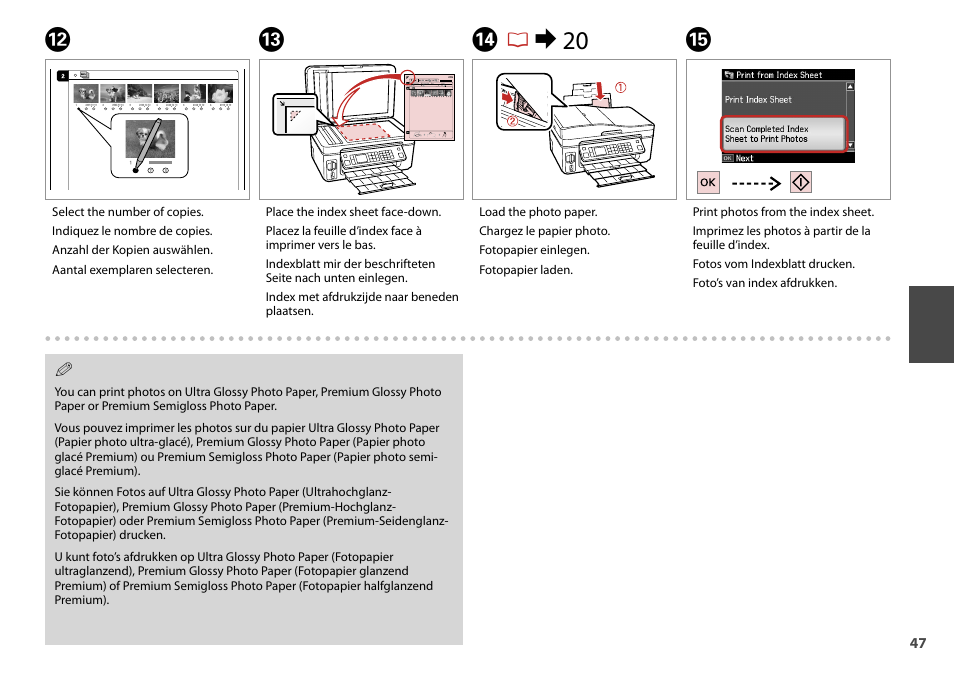 Nr & 20 o | Epson Stylus Office TX600FW User Manual | Page 47 / 96