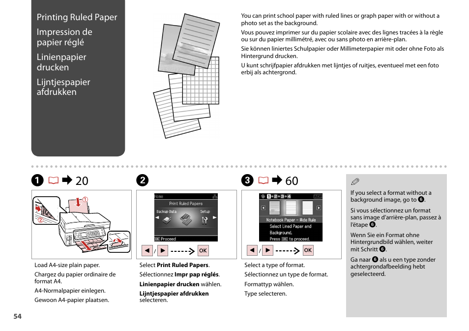 Cr & 60, Ar & 20 b | Epson Stylus Office TX600FW User Manual | Page 54 / 96