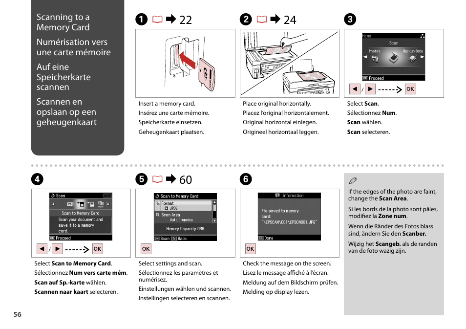 Epson Stylus Office TX600FW User Manual | Page 56 / 96