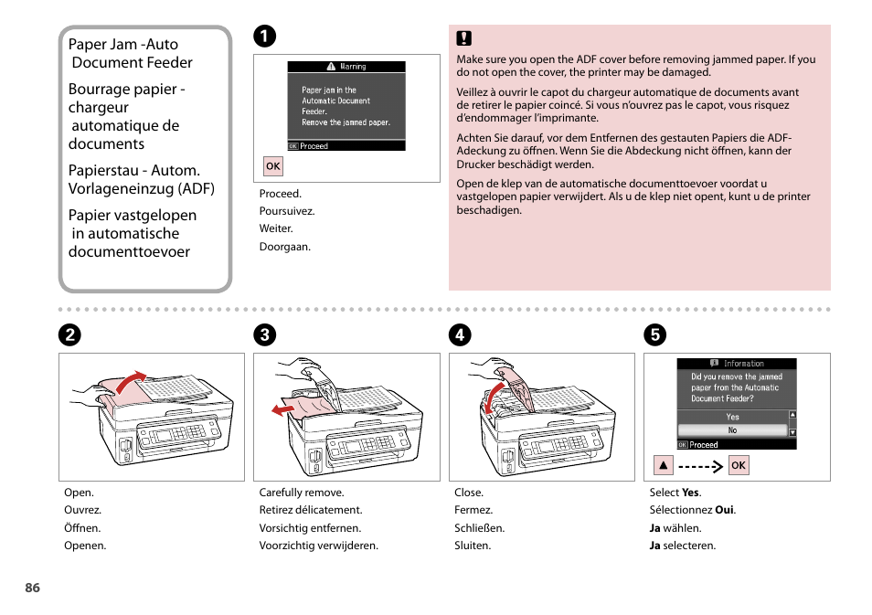 Ab c d e | Epson Stylus Office TX600FW User Manual | Page 86 / 96