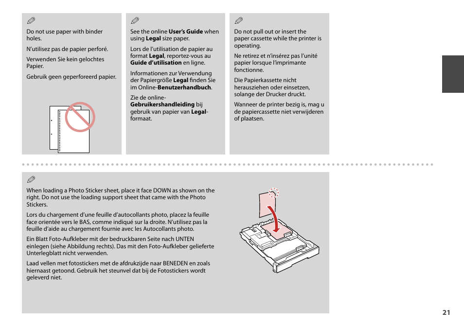 Epson Stylus Photo TX710W User Manual | Page 21 / 108