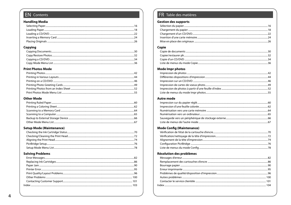 Epson Stylus Photo TX710W User Manual | Page 4 / 108