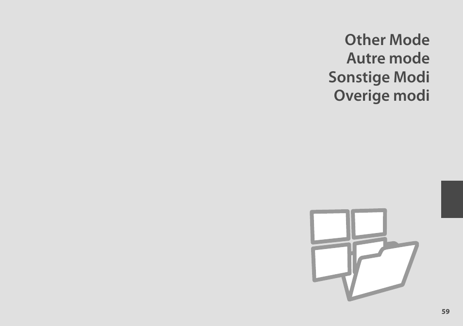 Other mode autre mode sonstige modi overige modi | Epson Stylus Photo TX710W User Manual | Page 59 / 108