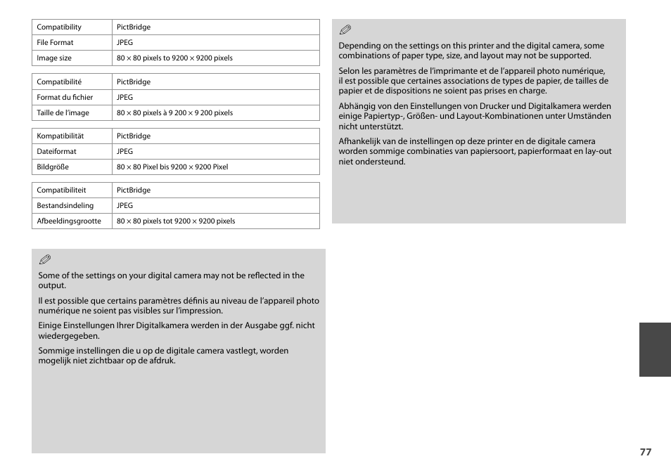 Epson Stylus Photo TX710W User Manual | Page 77 / 108