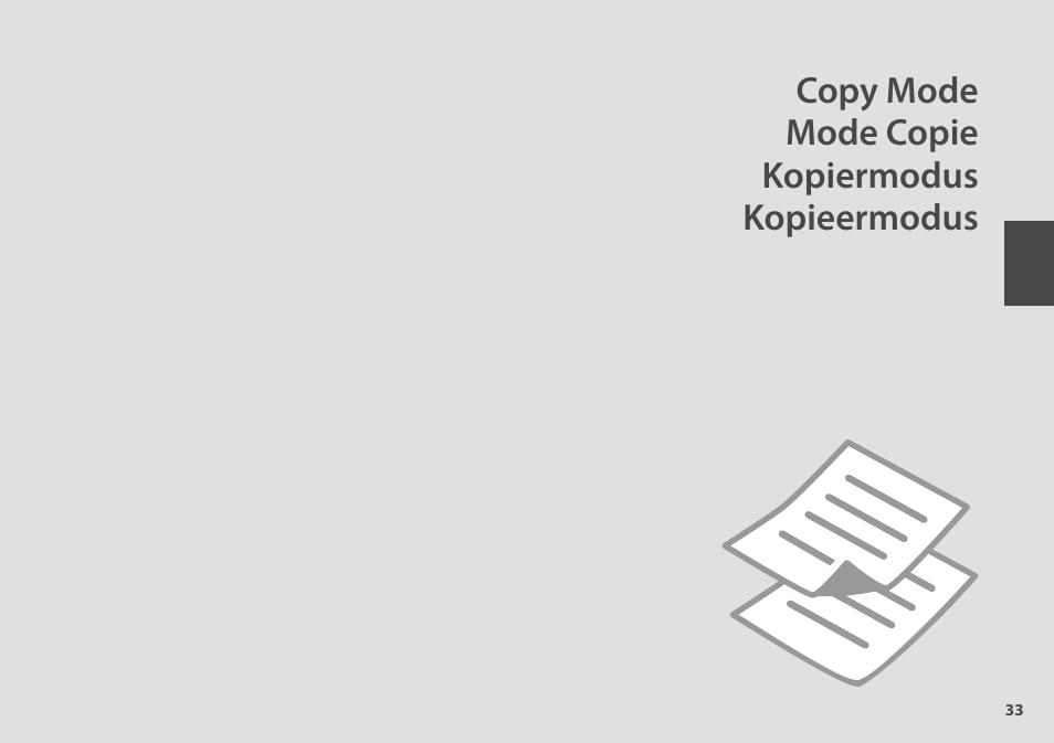 Copy mode mode copie kopiermodus kopieermodus | Epson Stylus Photo TX800FW User Manual | Page 33 / 116