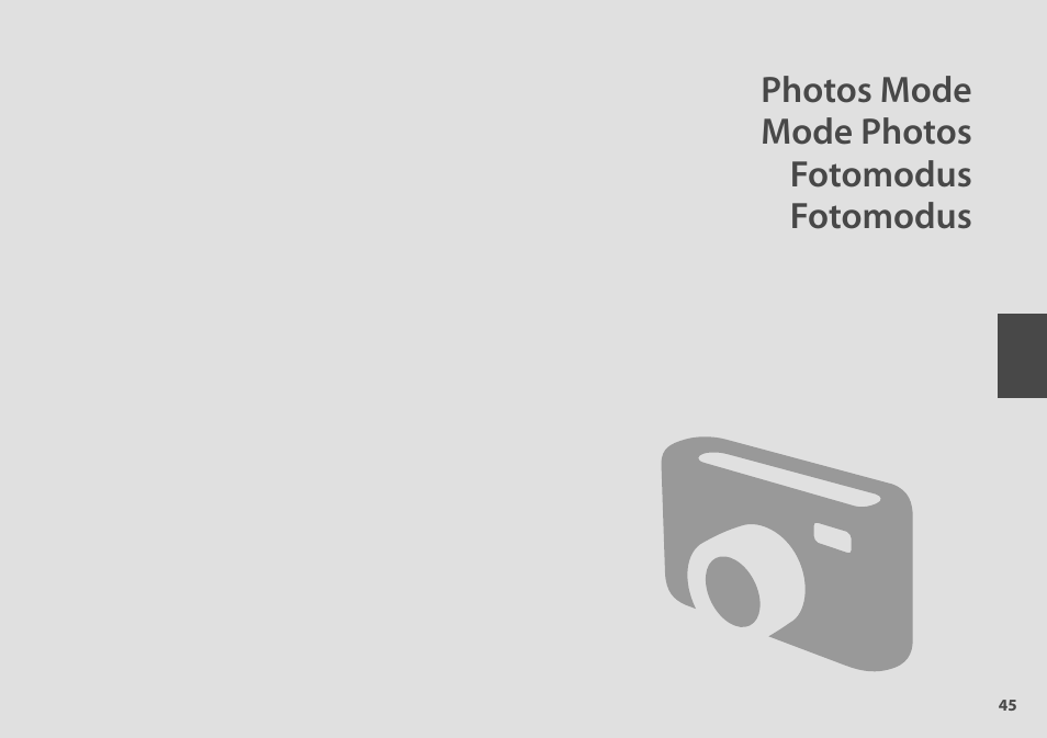 Photos mode mode photos fotomodus fotomodus | Epson Stylus Photo TX800FW User Manual | Page 45 / 116