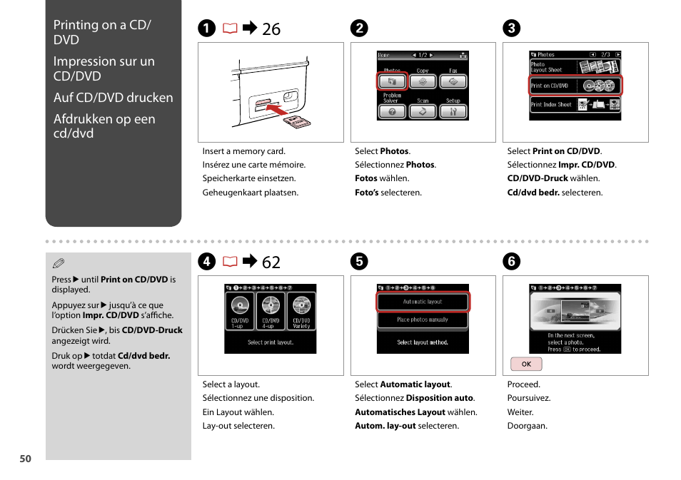 Ar & 26 b, Cd r & 62 | Epson Stylus Photo TX800FW User Manual | Page 50 / 116