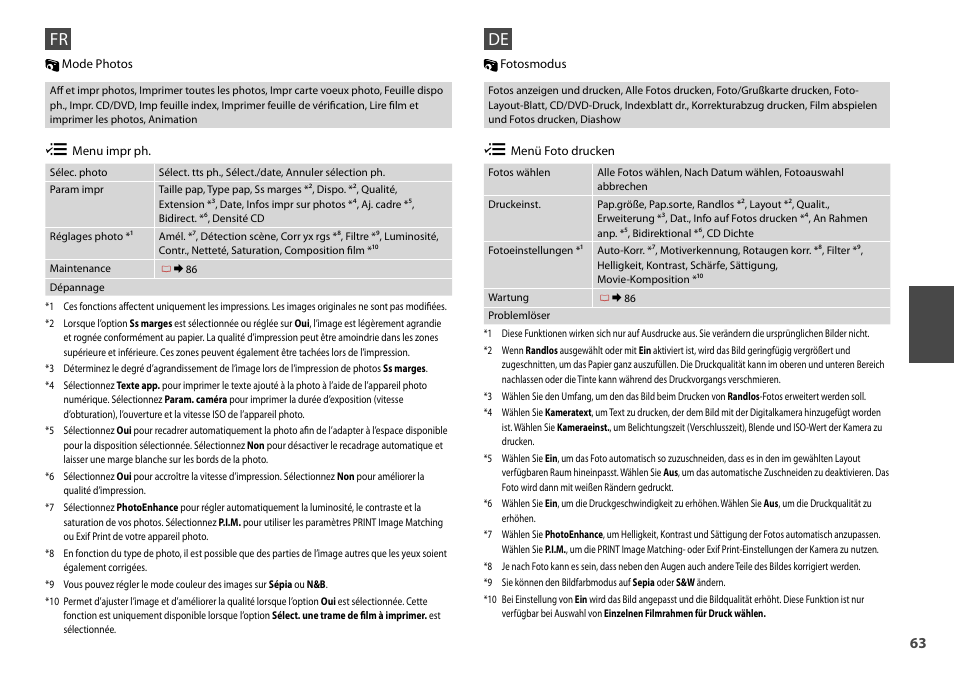 Epson Stylus Photo TX800FW User Manual | Page 63 / 116