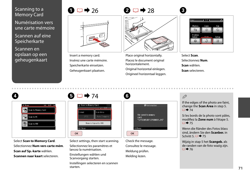 Ar & 26 b r & 28, Er & 74 | Epson Stylus Photo TX800FW User Manual | Page 71 / 116