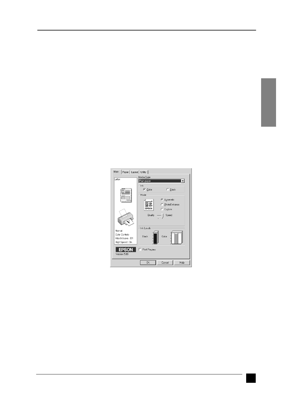 For windows, English, Printing your first page | Epson Stylus Scan 2500 User Manual | Page 31 / 35