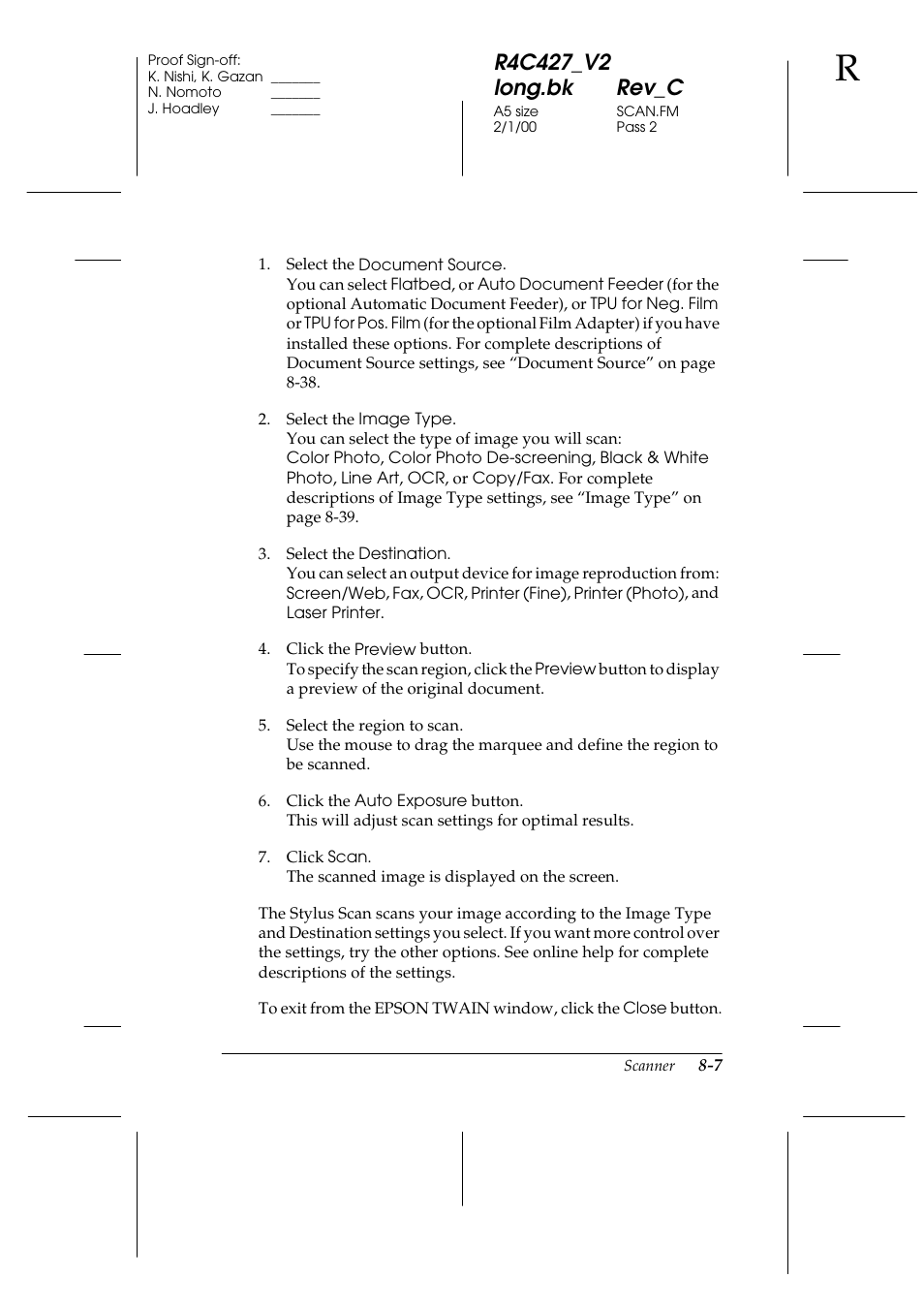 Epson Stylus Scan 2500 User Manual | Page 112 / 293