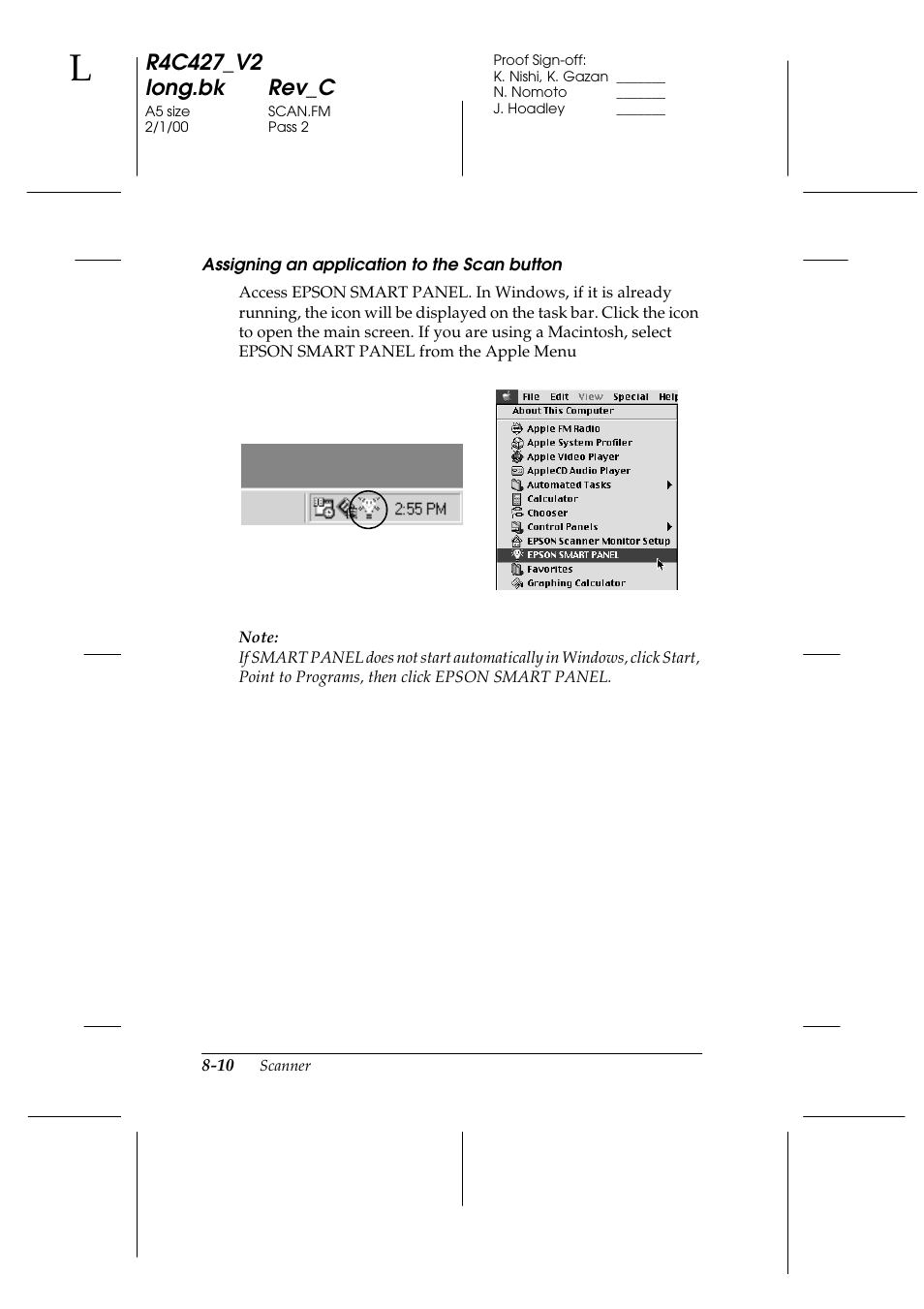 Epson Stylus Scan 2500 User Manual | Page 115 / 293