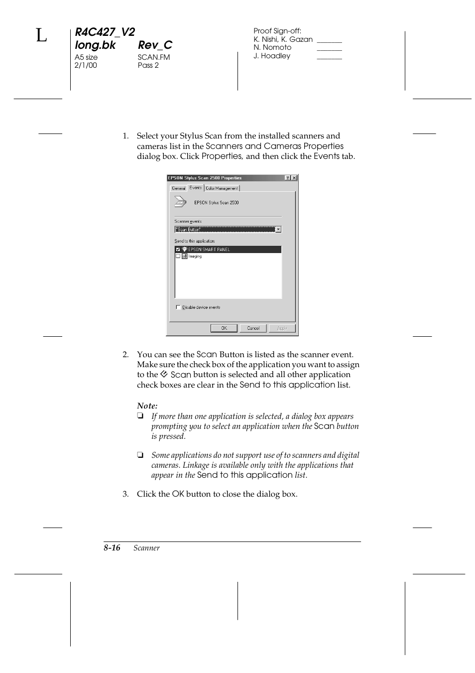 Epson Stylus Scan 2500 User Manual | Page 121 / 293