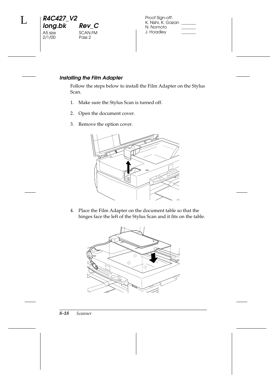 Epson Stylus Scan 2500 User Manual | Page 123 / 293