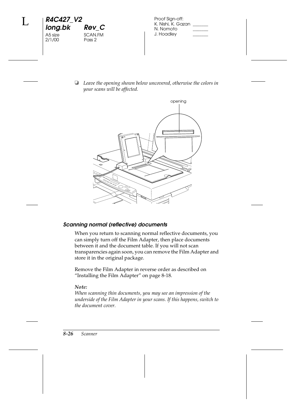 Epson Stylus Scan 2500 User Manual | Page 131 / 293