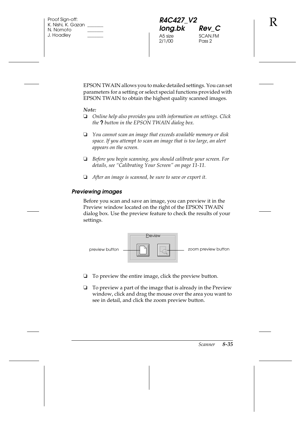 Epson Stylus Scan 2500 User Manual | Page 140 / 293