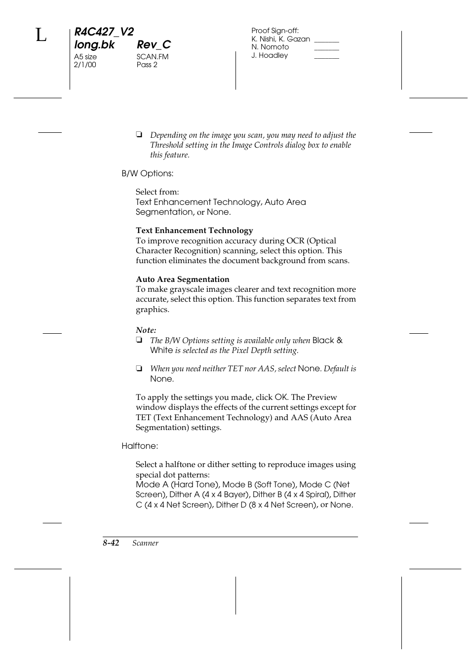 Epson Stylus Scan 2500 User Manual | Page 147 / 293