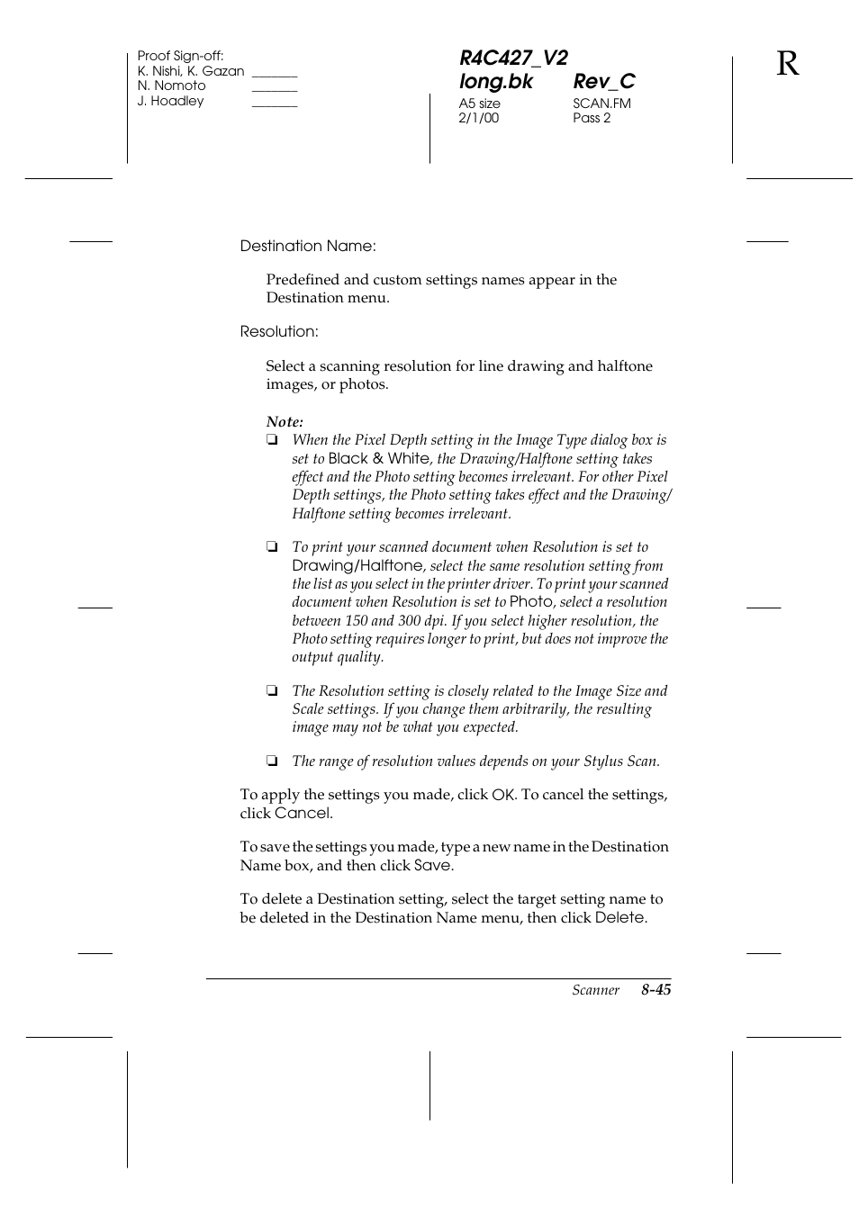 Epson Stylus Scan 2500 User Manual | Page 150 / 293