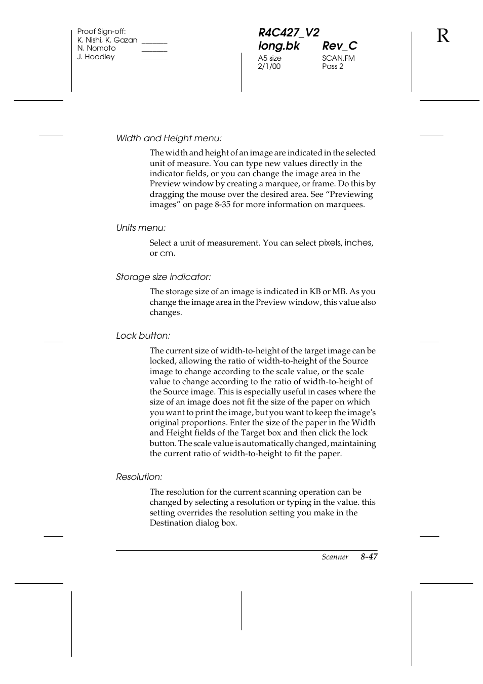 Epson Stylus Scan 2500 User Manual | Page 152 / 293