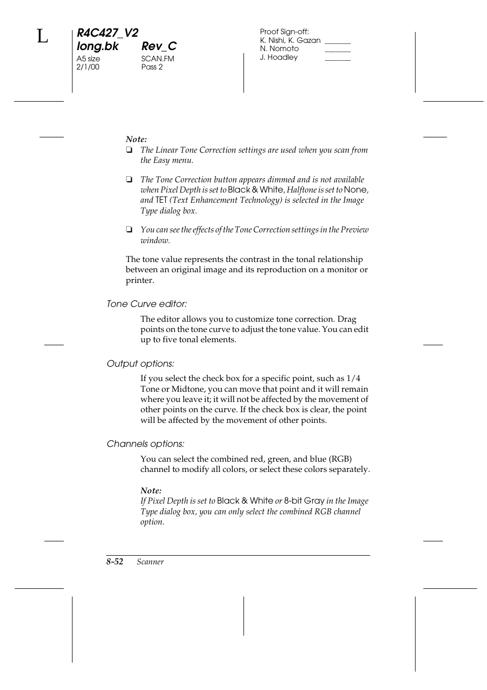 Epson Stylus Scan 2500 User Manual | Page 157 / 293