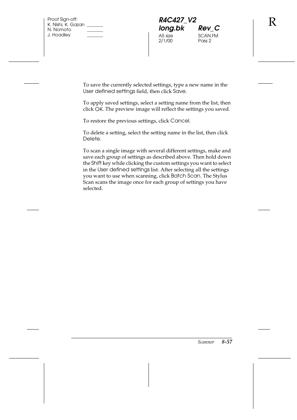 Epson Stylus Scan 2500 User Manual | Page 162 / 293
