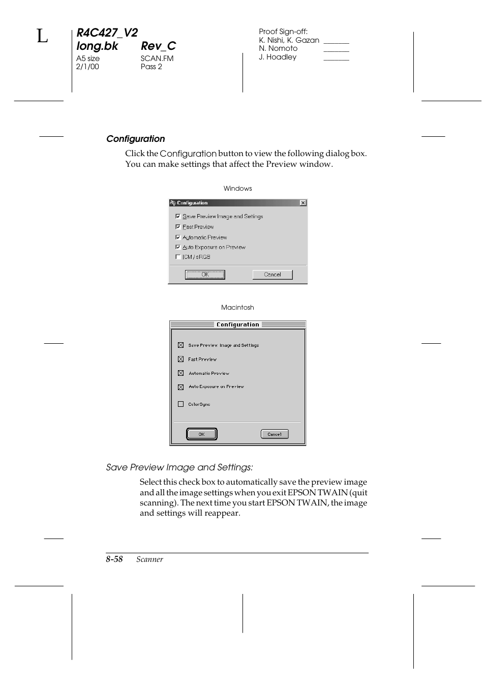 Epson Stylus Scan 2500 User Manual | Page 163 / 293