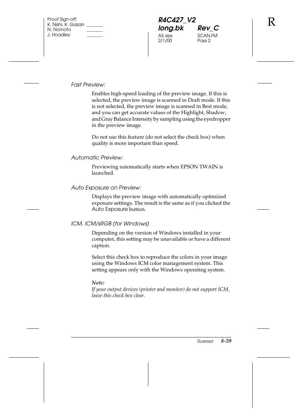 Epson Stylus Scan 2500 User Manual | Page 164 / 293