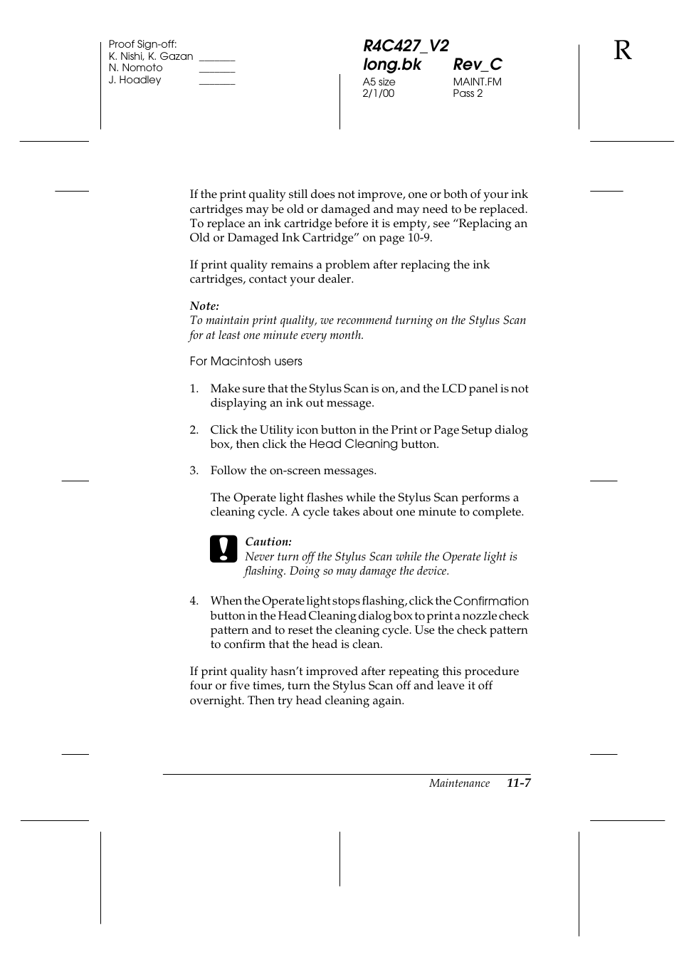 Epson Stylus Scan 2500 User Manual | Page 206 / 293