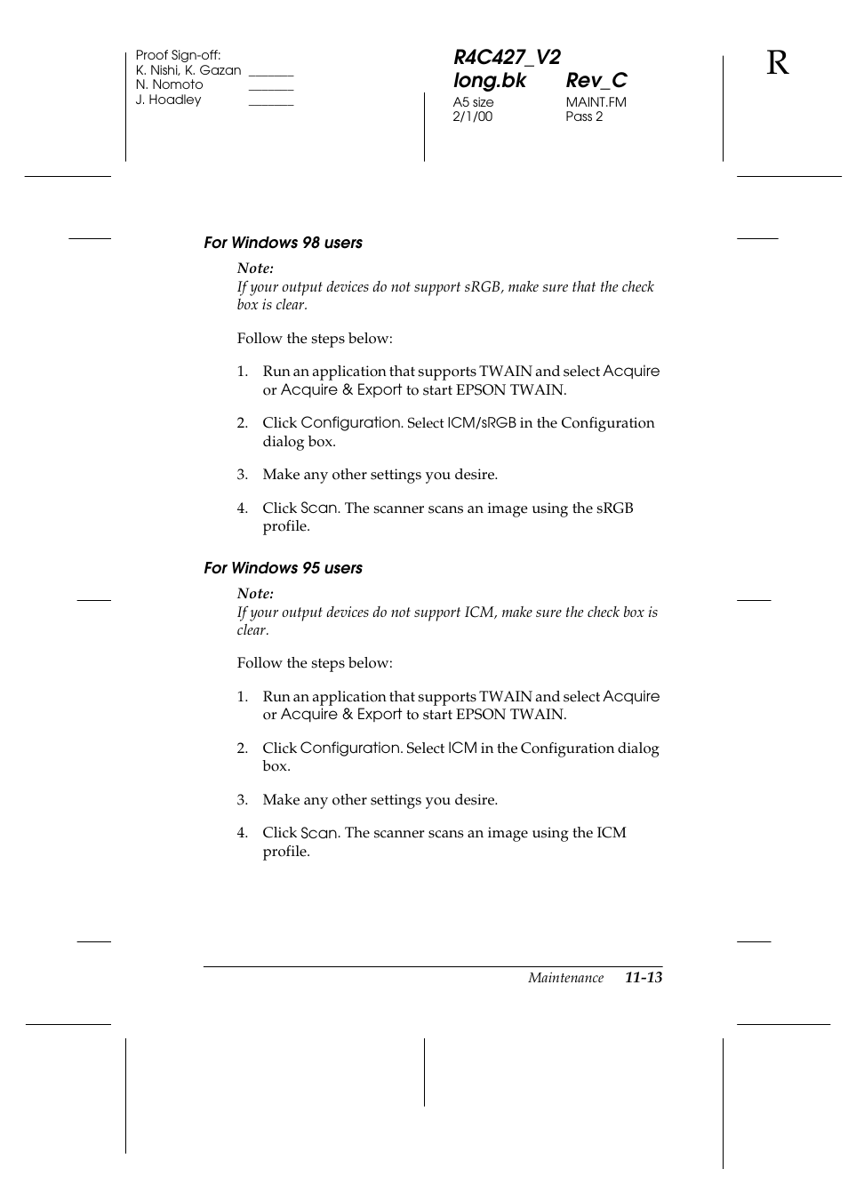 Epson Stylus Scan 2500 User Manual | Page 212 / 293