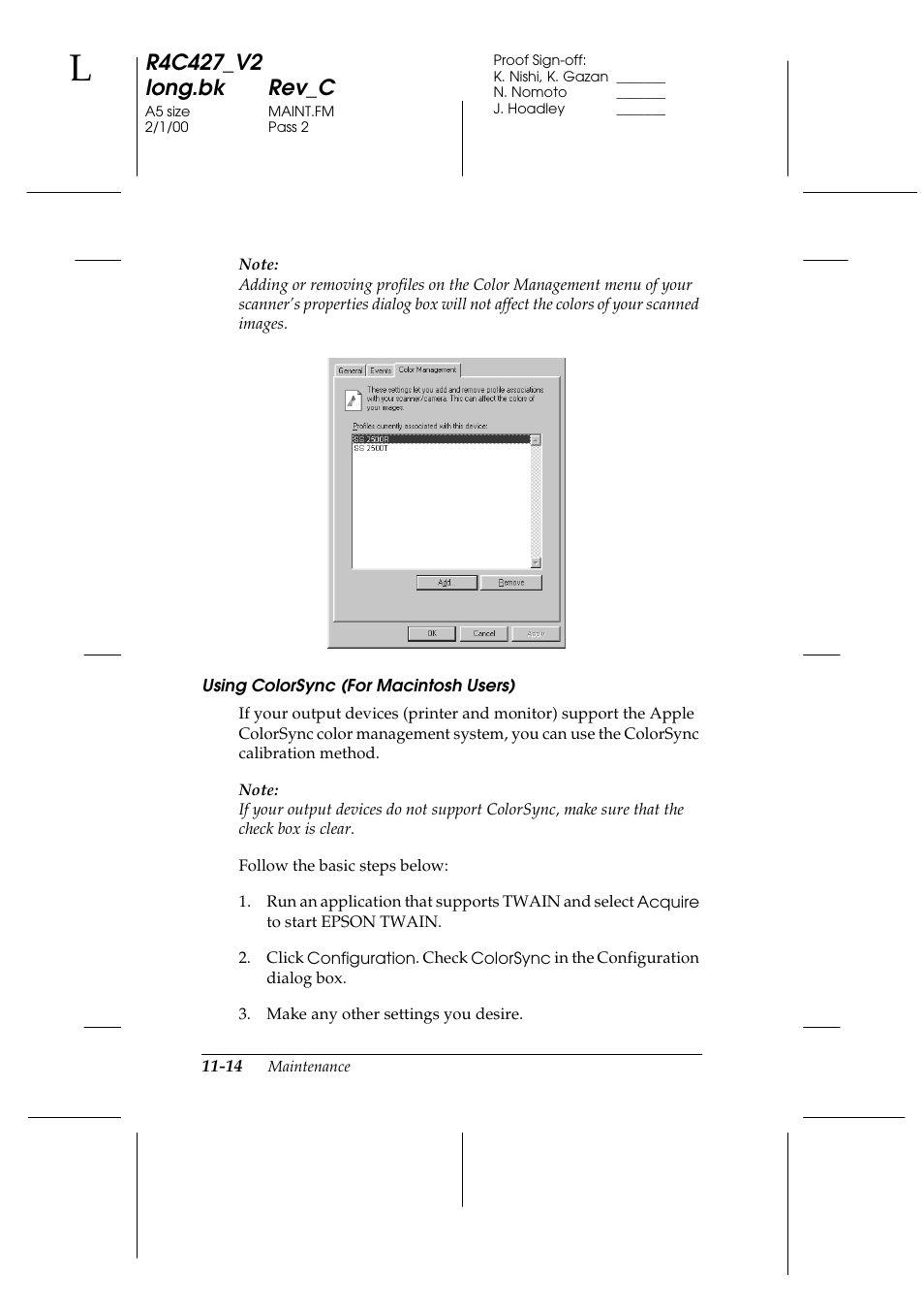 Epson Stylus Scan 2500 User Manual | Page 213 / 293