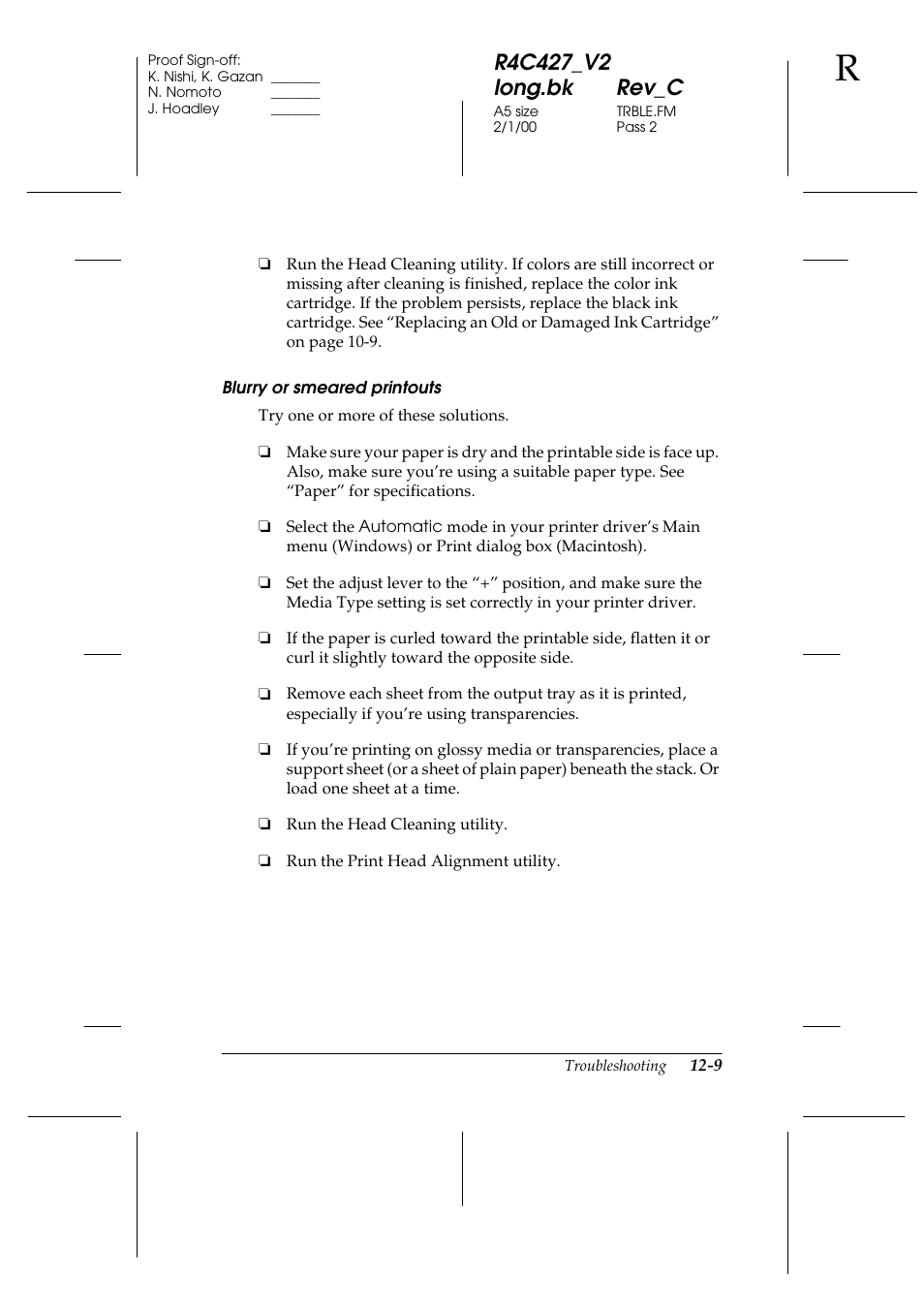 Epson Stylus Scan 2500 User Manual | Page 232 / 293