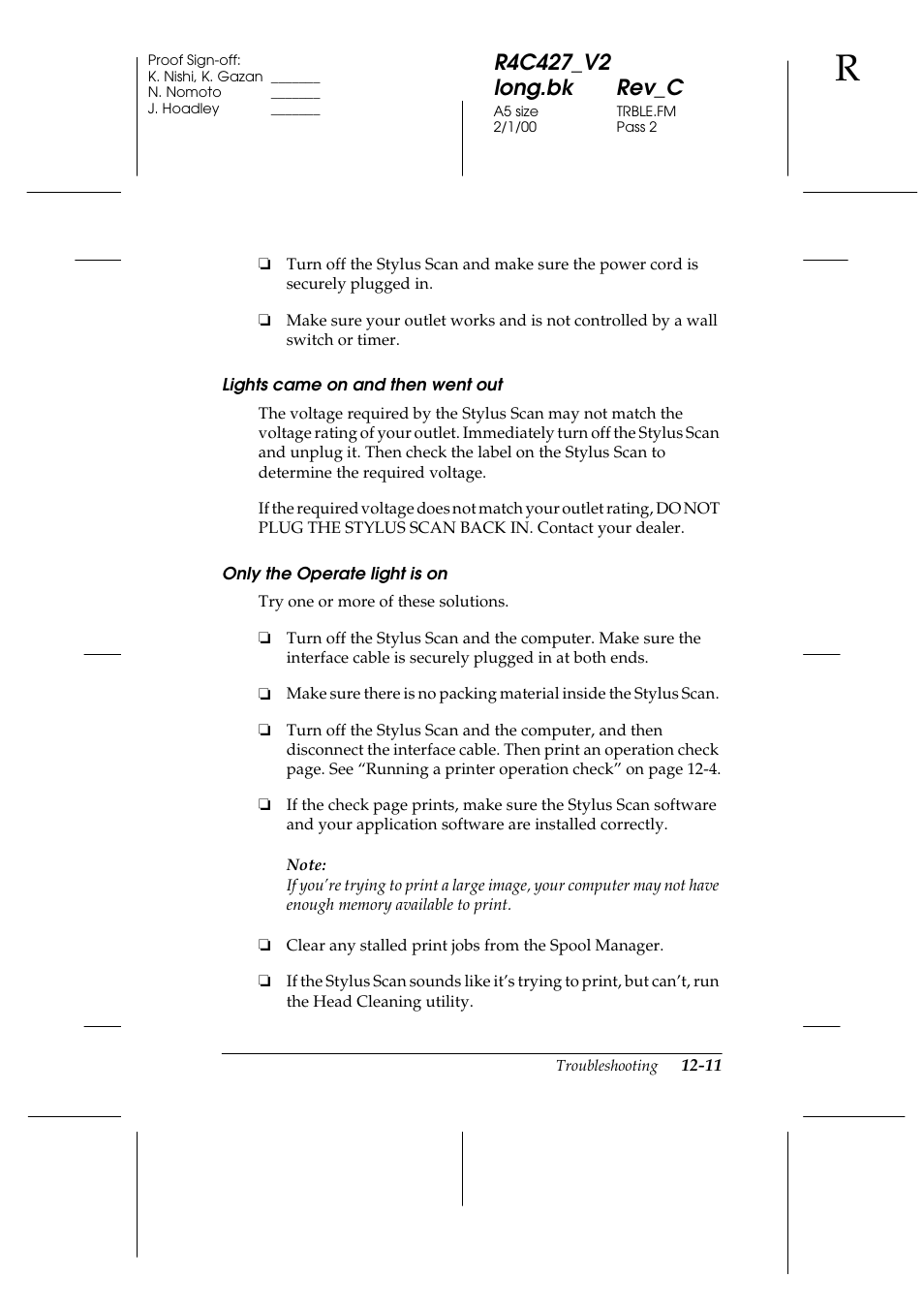 Epson Stylus Scan 2500 User Manual | Page 234 / 293