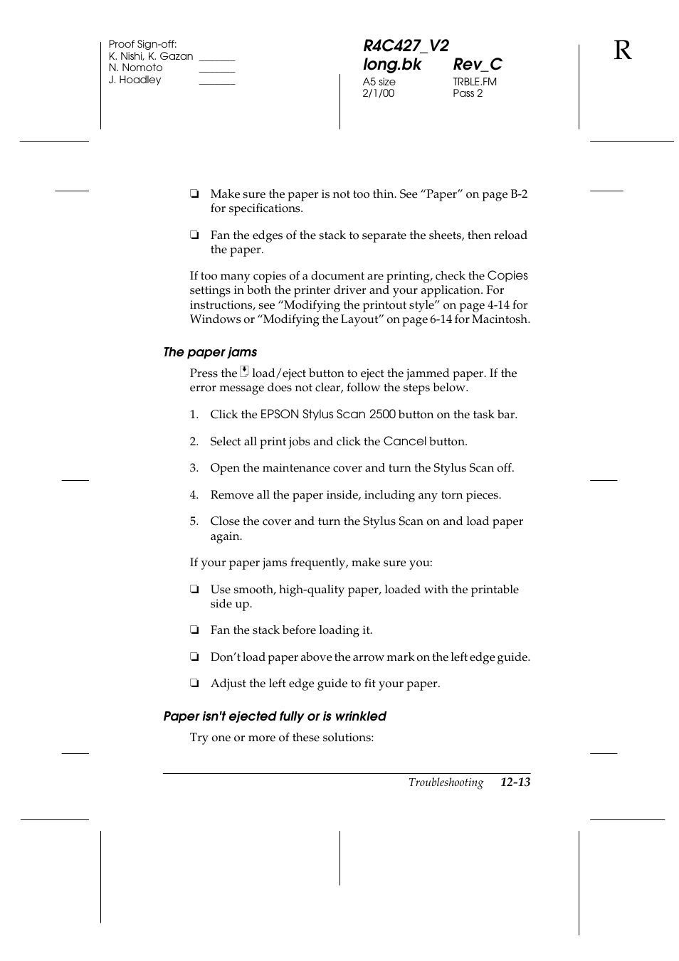 Epson Stylus Scan 2500 User Manual | Page 236 / 293