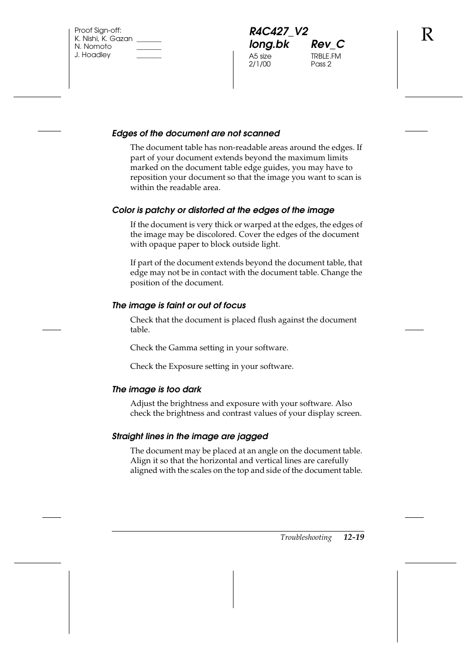 Epson Stylus Scan 2500 User Manual | Page 242 / 293