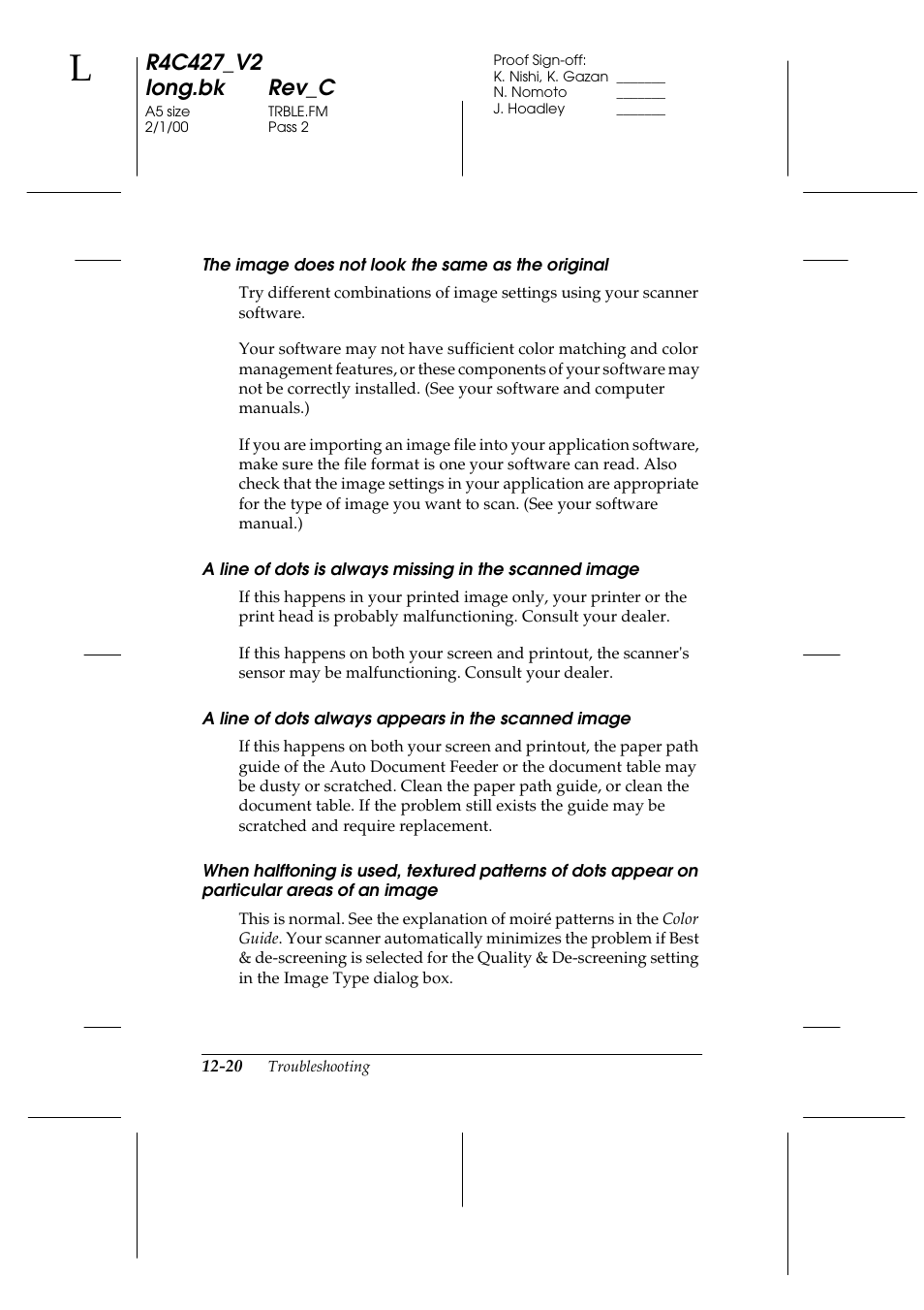 Epson Stylus Scan 2500 User Manual | Page 243 / 293