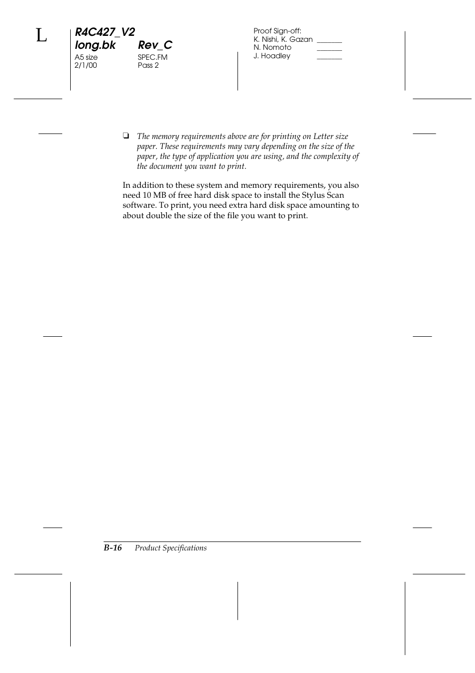 Epson Stylus Scan 2500 User Manual | Page 281 / 293
