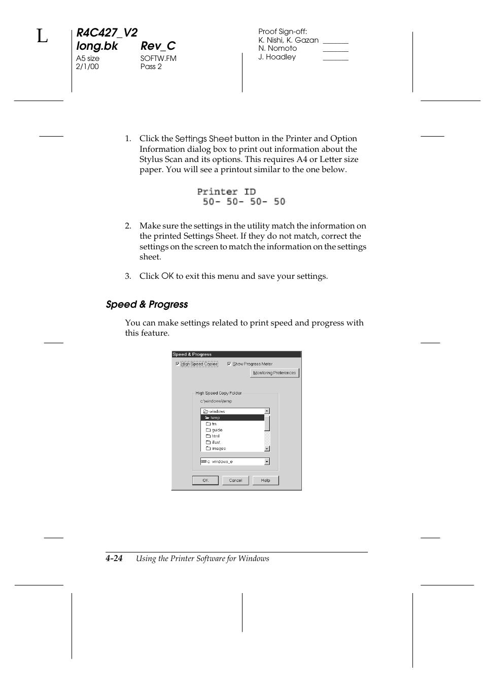 Speed & progress, Speed & progress -24 | Epson Stylus Scan 2500 User Manual | Page 59 / 293